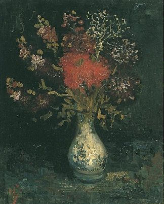 花瓶插花 Vase with Flowers (c.1886; Paris,France                     )，文森特·梵高