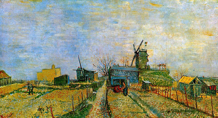 蒙马特菜园 Vegetable Gardens in Montmartre (1887),文森特·梵高