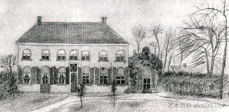 埃顿的牧师 Vicarage at Etten (1876),文森特·梵高