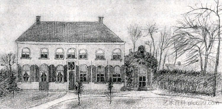 埃顿的牧师 Vicarage at Etten (1876)，文森特·梵高