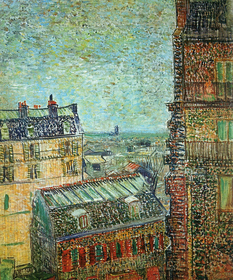 从莱皮克街文森特的房间看巴黎 View of Paris from Vincent's Room in the Rue Lepic (1887; Paris,France  )，文森特·梵高