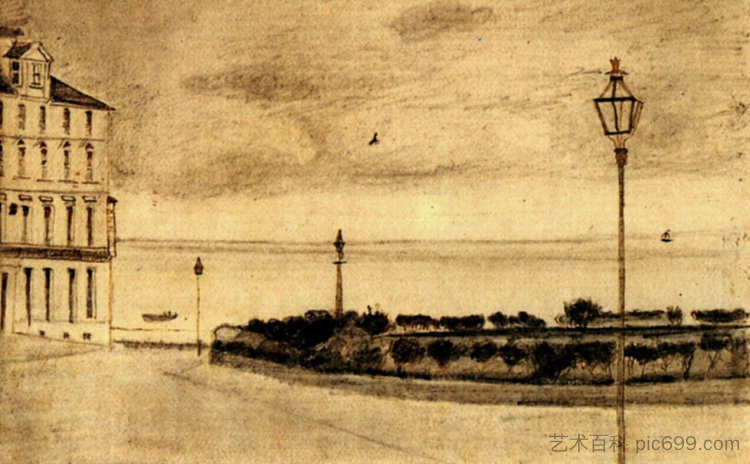 拉姆斯盖特皇家大道的景色 View of Royal Road, Ramsgate (1876; Ramsgate,United Kingdom  )，文森特·梵高