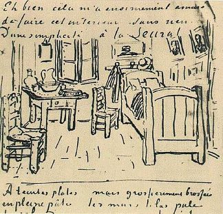 文森特的卧室 Vincent’s Bedroom (1888; Arles,Bouches-du-Rhône,France                     )，文森特·梵高