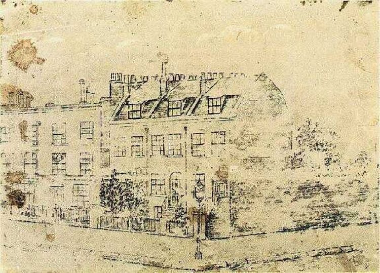 伦敦布里克斯顿哈克福德路的文森特寄宿公寓酒店 Vincent's Boarding House in Hackford Road, Brixton, London (c.1873; London,United Kingdom  )，文森特·梵高