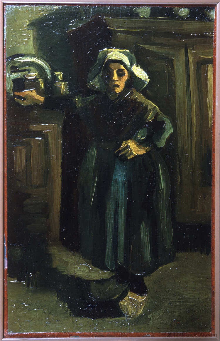 农妇 peasant woman (1885; Nunen / Nuenen,Netherlands  )，文森特·梵高