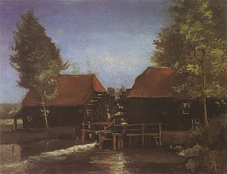 纽南附近科伦的水磨坊 Watermill in Kollen, near Nuenen (1884)，文森特·梵高
