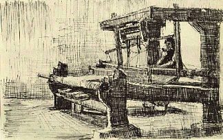 朝左的织工 Weaver Facing Left (1884; Nunen / Nuenen,Netherlands                     )，文森特·梵高
