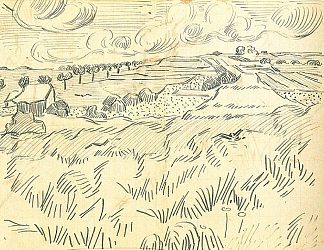 麦田 Wheat Fields (1890; Auvers-sur-oise,France                     )，文森特·梵高
