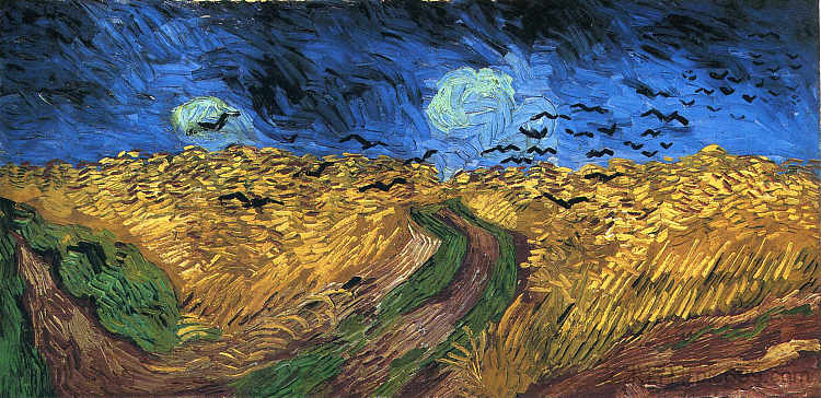 麦田与乌鸦 Wheatfield with Crows (1890; Auvers-sur-oise,France  )，文森特·梵高