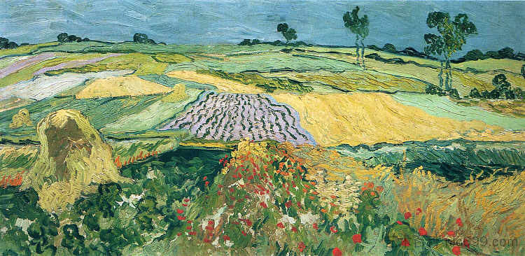 麦田 Wheatfields (1890; Auvers-sur-oise,France  )，文森特·梵高