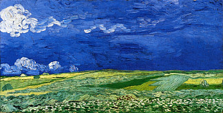 雷云下的麦田 Wheatfields under Thunderclouds (1890; Auvers-sur-oise,France                     )，文森特·梵高