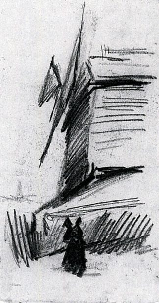 蒙马特的风车 Windmill at Montmartre (1886; Paris,France                     )，文森特·梵高