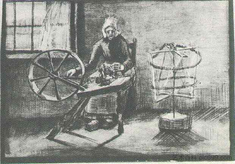 Woman Reeling Yarn Woman Reeling Yarn (1884; Nunen / Nuenen,Netherlands  )，文森特·梵高