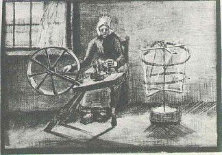 Woman Reeling Yarn Woman Reeling Yarn (1884; Nunen / Nuenen,Netherlands                     )，文森特·梵高