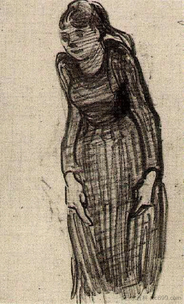 站立的女人 Woman Standing (1890; Auvers-sur-oise,France  )，文森特·梵高