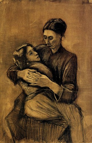 膝上抱着孩子的女人 Woman with a Child on Her Lap (1883; Haag / Den Haag / La Haye / The Hague,Netherlands                     )，文森特·梵高