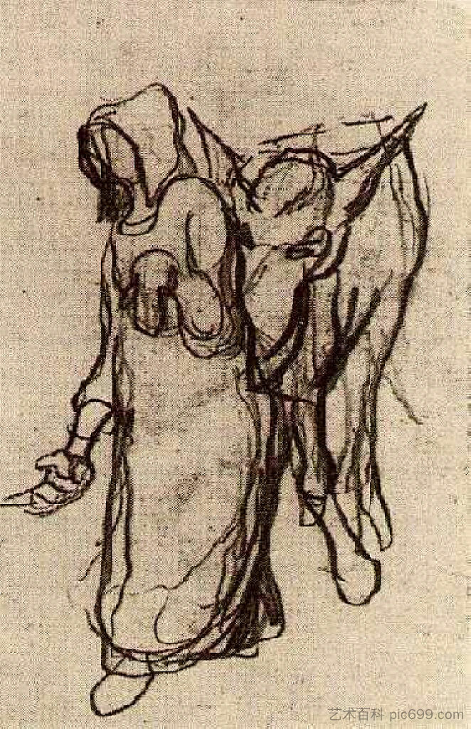 牵驴的女人 Woman with a Donkey (1890; Auvers-sur-oise,France ),文森特·梵高