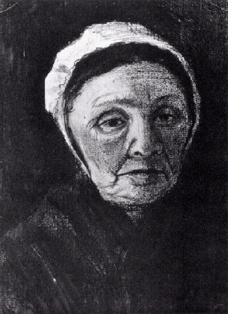 戴白帽子的女人，西恩的母亲 Woman with White Bonnet, Sien's Mother (1882; Haag / Den Haag / La Haye / The Hague,Netherlands  )，文森特·梵高