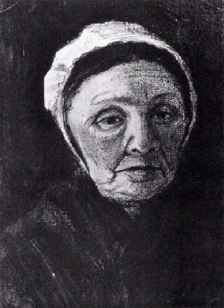 戴白帽子的女人,西恩的母亲 Woman with White Bonnet, Sien's Mother (1882; Haag / Den Haag / La Haye / The Hague,Netherlands ),文森特·梵高