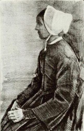 戴白帽子的女人，西恩的母亲 Woman with White Bonnet, Sien’s Mother (1883; Haag / Den Haag / La Haye / The Hague,Netherlands                     )，文森特·梵高