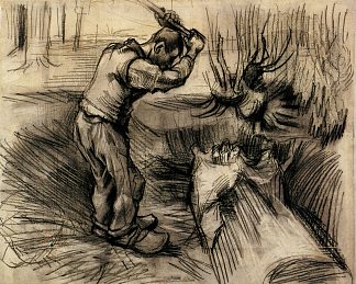 樵夫 Woodcutter (1885; Nunen / Nuenen,Netherlands                     )，文森特·梵高