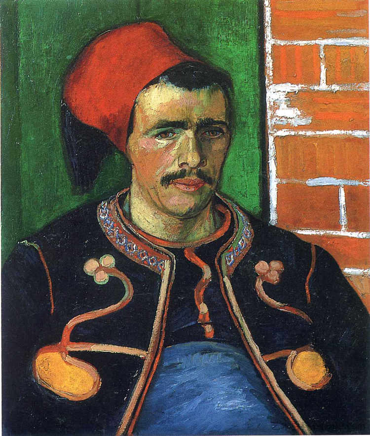 祖阿夫 Zouave (1888; Arles,Bouches-du-Rhône,France  )，文森特·梵高