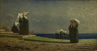 海边的修女 Nuns by the sea (1869)，文森佐·卡比安卡