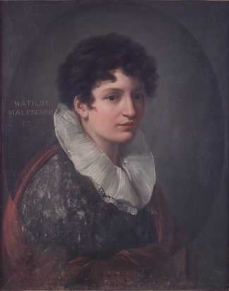 玛蒂尔德·马伦奇尼，意大利艺术家 Matilde Malenchini, Italian artist (c.1815)，文森佐·卡穆奇尼