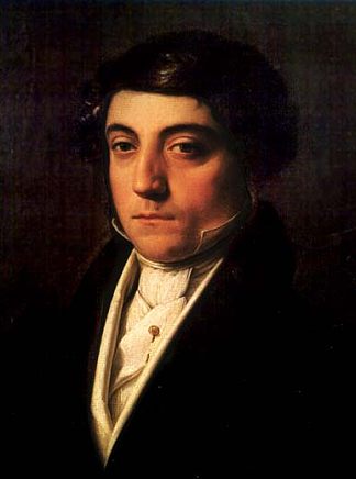 焦阿基诺·罗西尼的肖像，意大利各种歌剧作曲家 Portrait of Gioachino Rossini, Italian composer of various operas，文森佐·卡穆奇尼