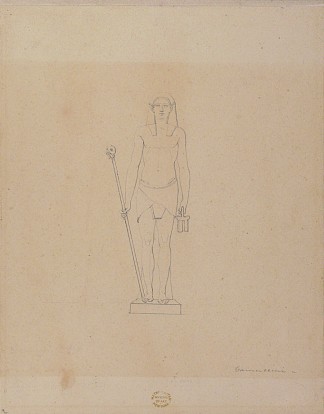 站立的埃及人像 Standing Egyptian Figure，文森佐·卡穆奇尼