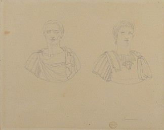 两个罗马半身像 Two Roman Busts，文森佐·卡穆奇尼