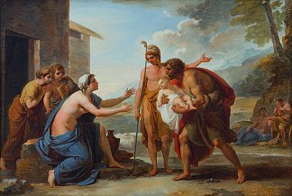 巴黎与牧羊人（巴黎被阿格劳斯拯救） Paris with the shepherds (Paris saved by Agelaus) (1796 – 1803)，文森佐·卡穆奇尼