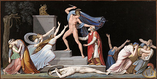 普里阿姆之死 The Death of Priam (1794 – 1795)，文森佐·卡穆奇尼