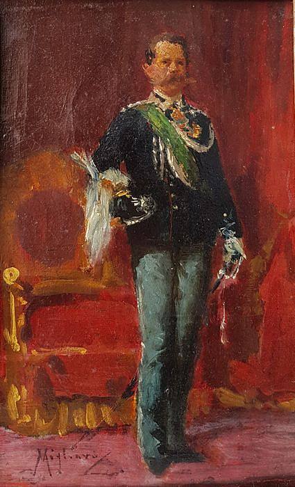 萨沃伊国王翁贝托一世陛下的肖像 Portrait of H.M. King Umberto I of Savoy (c.1878)，文森佐·米利亚罗