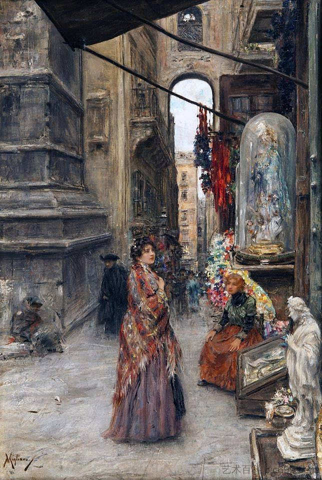 圣格雷戈里奥·阿尔梅诺， 那不勒斯 San Gregorio Armeno, Naples (1906)，文森佐·米利亚罗