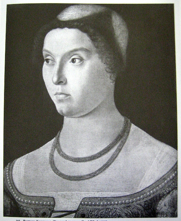 一位女士的肖像 Portrait of a lady (c.1485; Italy  )，维托雷·卡尔帕乔