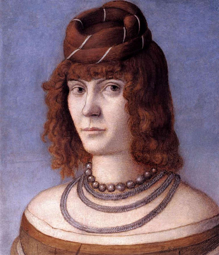 一个女人的肖像 Portrait of a Woman (1498; Italy  )，维托雷·卡尔帕乔