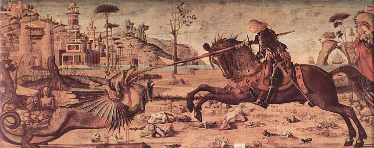 圣乔治杀龙 St. George Killing the Dragon (1502 - 1507; Italy  )，维托雷·卡尔帕乔