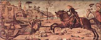 圣乔治杀龙 St. George Killing the Dragon (1502 – 1507; Italy                     )，维托雷·卡尔帕乔