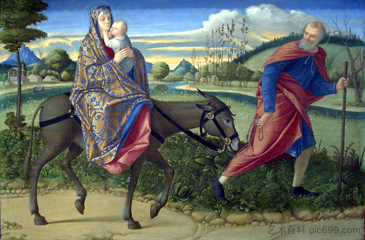 飞往埃及 The Flight into Egypt (1500; Italy  )，维托雷·卡尔帕乔