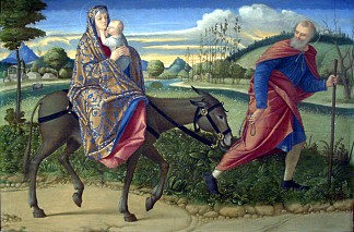 飞往埃及 The Flight into Egypt (1500; Italy                     )，维托雷·卡尔帕乔