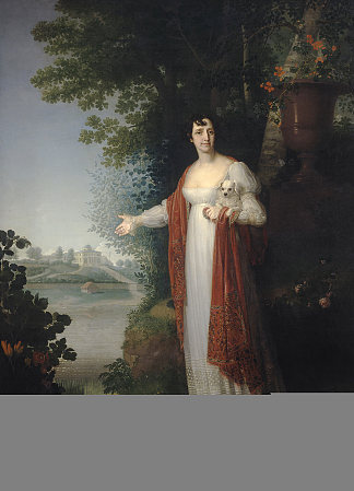 D.A.德尔扎维娜的肖像 Portrait of D.A. Derzhavina (1813)，弗拉基米尔博罗维科夫斯基