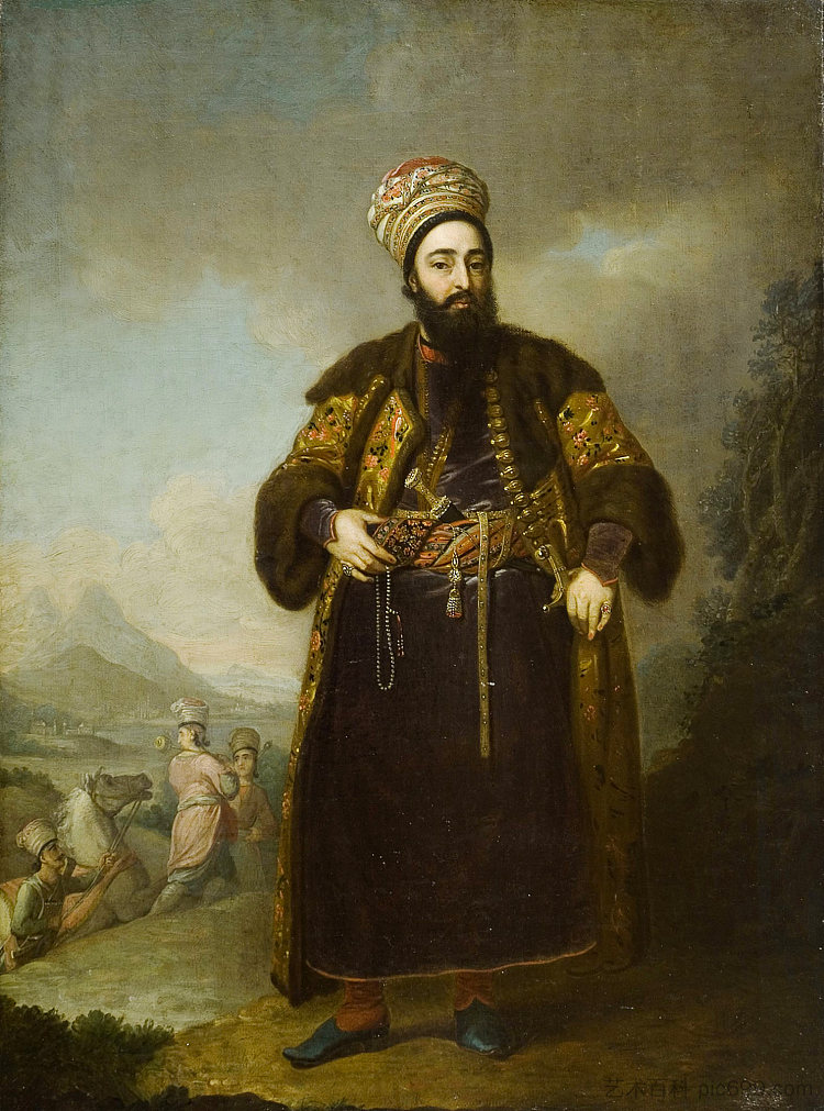 波斯国王阿迦·穆罕默德的兄弟穆尔塔扎·库利汗的肖像 Portrait of Murtaza Kuli Khan, brother of Aga Mahommed, the Persian Shah (1796)，弗拉基米尔博罗维科夫斯基