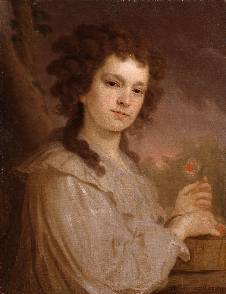 奥尔加·菲利波娃·库兹米尼奇娜的肖像 Portrait of Olga Filippova Kuzminichna,弗拉基米尔博罗维科夫斯基