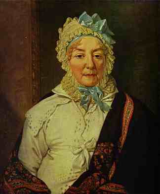 叶的画像。阿尔哈罗娃 Portrait of Ye. A. Arkharova (1820)，弗拉基米尔博罗维科夫斯基