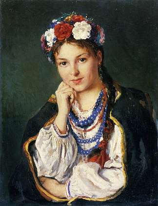 乌克兰女孩 Ukrainian girl (1879)，费拉基米尔·马科夫斯基