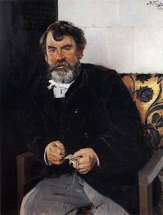 E.S.索罗金的肖像 A portrait of E. S. Sorokin (1891; Russian Federation                     )，费拉基米尔·马科夫斯基