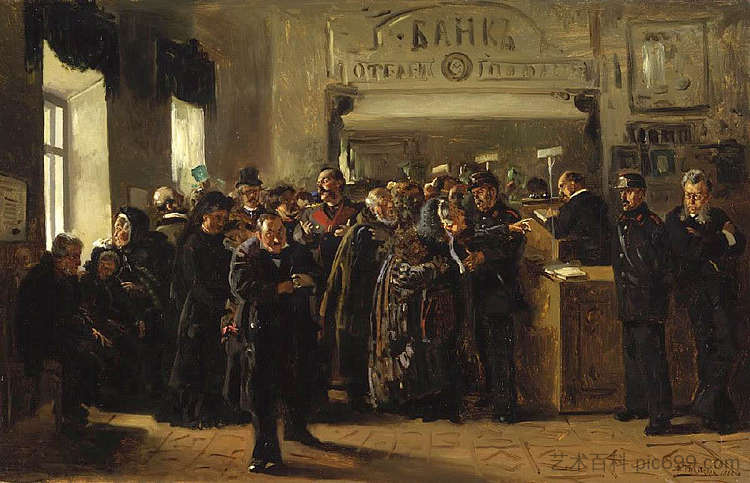 银行的倒闭（研究） The Collapse of a Bank (study) (1880; Russian Federation  )，费拉基米尔·马科夫斯基