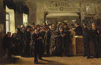 银行的倒闭（研究） The Collapse of a Bank (study) (1880; Russian Federation                     )，费拉基米尔·马科夫斯基