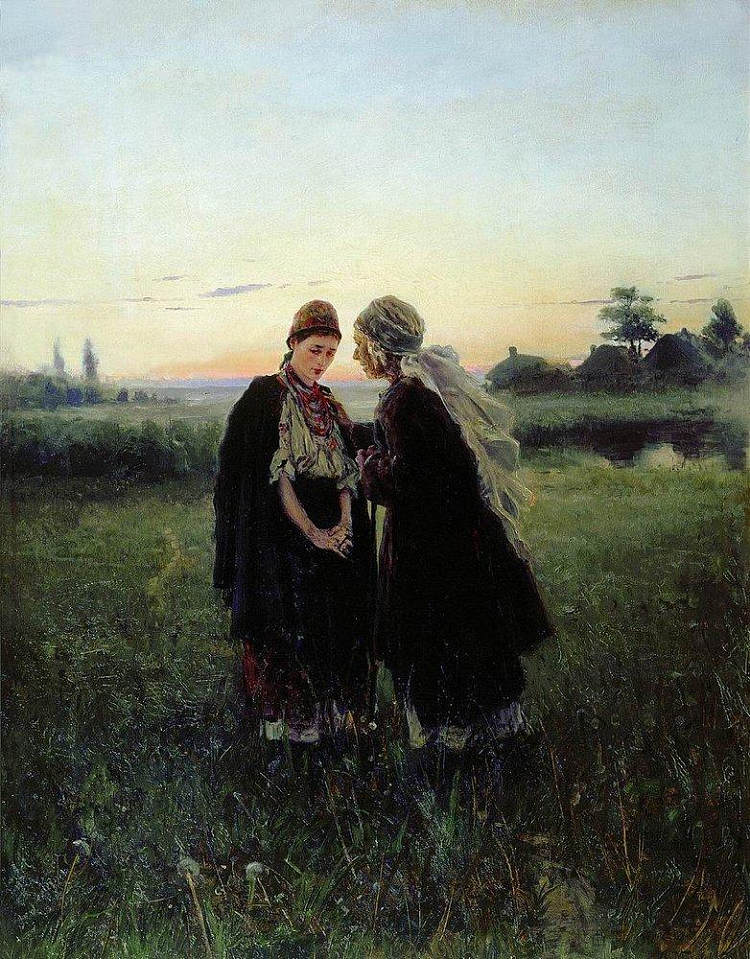 母女 Mother and daughter (1886; Russian Federation  )，费拉基米尔·马科夫斯基